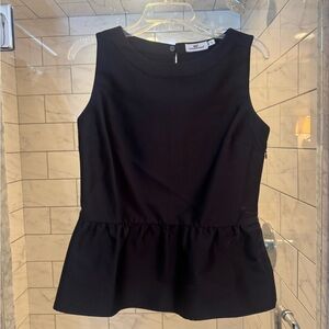 Vineyard Vines Black Peplum Blouse